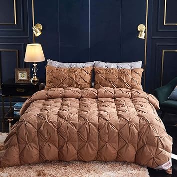 White Goose Feather Down Duvet Luxurious Hotel Quality Hypoallergenic Comforter Quilt with 100% Brown 200 * 230cm 4kg