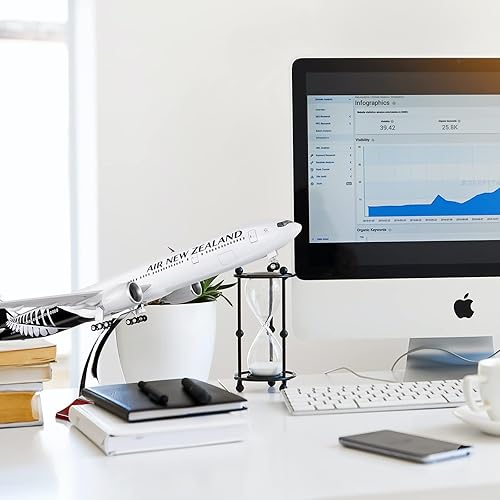 Miniatura 5 de Lose Fun Park 1:130 Escala Grande Modelo Avión Nueva Zelanda Boeing 777 Modelos Aviones Diecast Aviones con Luz LED para Colección o Regalo