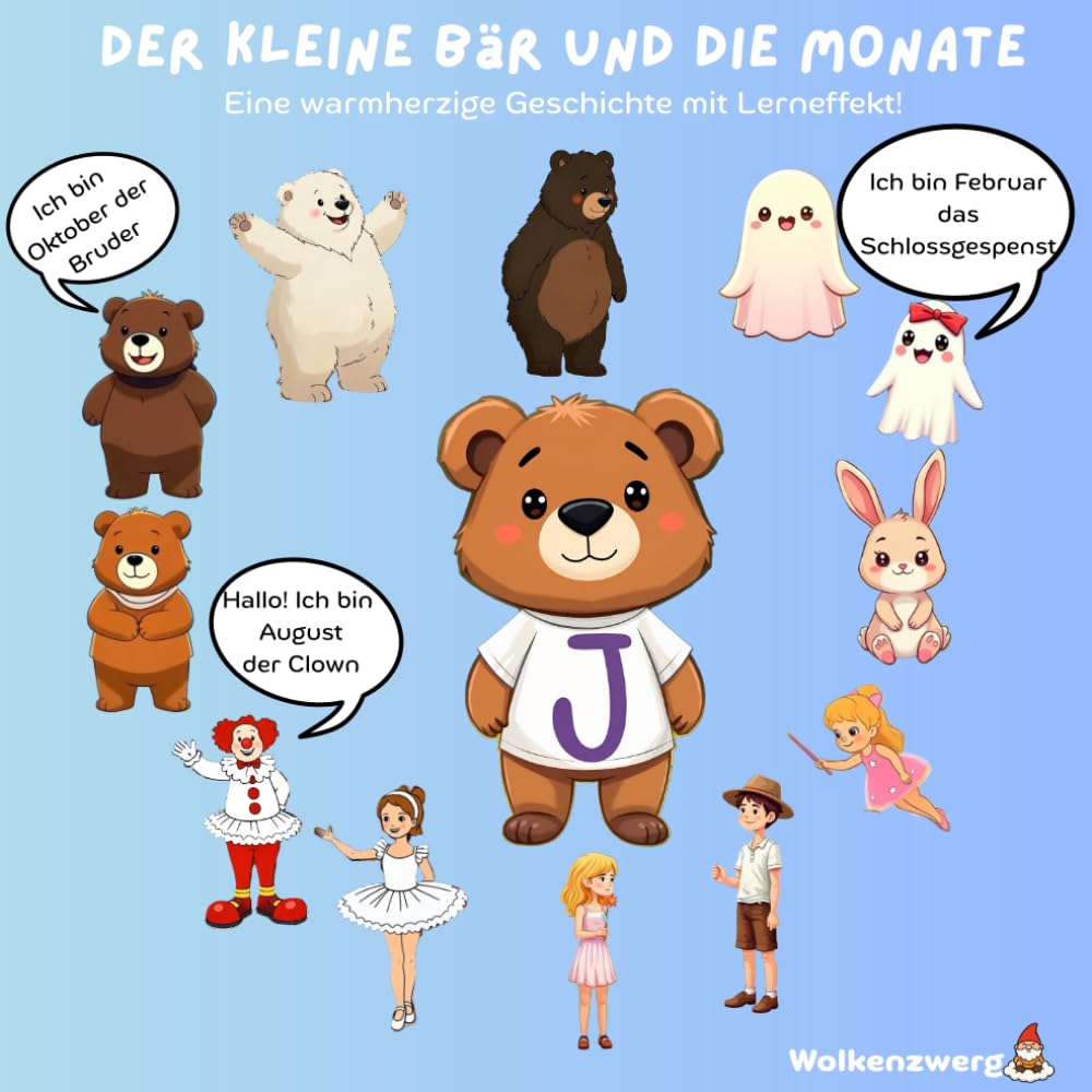 Der kleine Bär und die Monate: Mit einer warmherzigen Geschichte die Monatsnamen lernen (Der kleine Bär Jahr)