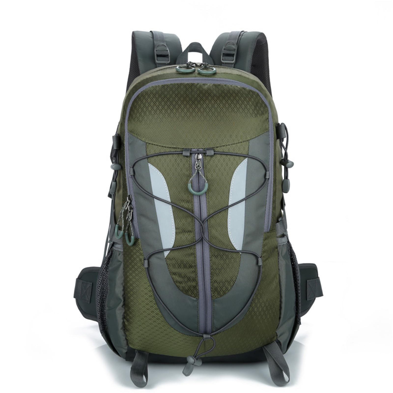 PORRASSO 30L Hiking Backpack Waterproof Rucksack Trekking Daypack Durable Backpack for Women Men Camping Climbing Travel Outdoor Sports Army Green