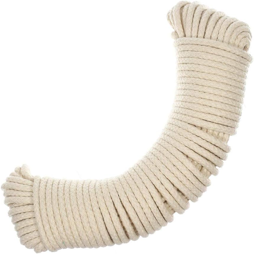 Amazon.com: 100 Feet Cotton Piping Cord, Clothesline Rope Natural 3/16 ...