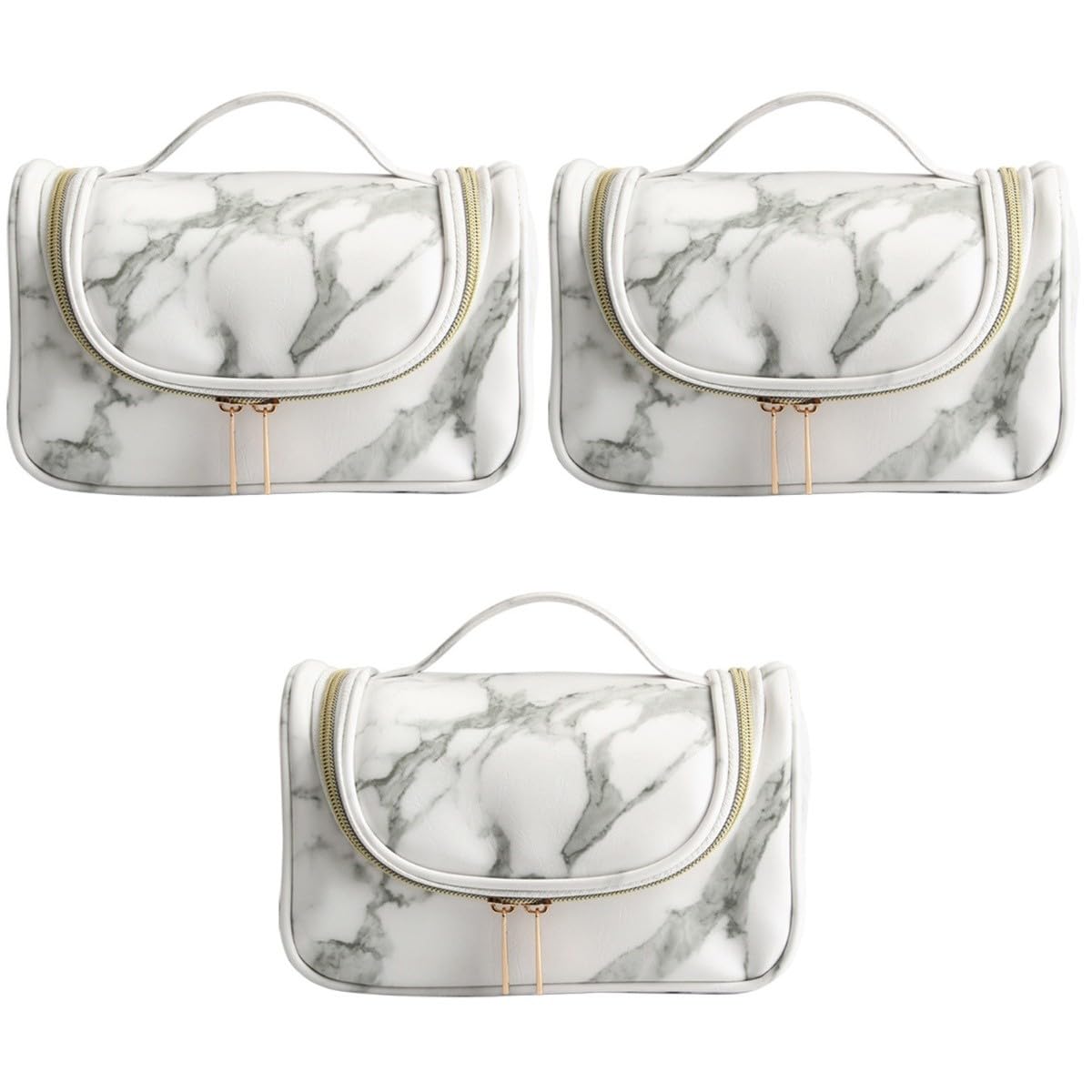 Healeved Borsa Per Cosmetici Da 3 Pezzi Porta Pennelli Da Trucco Compatto Per Donna Organizer Da Viaggio Con Cerniera