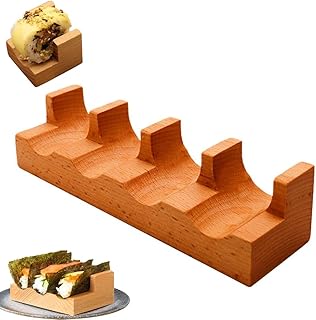 Taco Rack Holder Stand,Wood Hand Roll Sushi Plate Japanese Food Serving Tray,Taco Display Stand for Home Restaurant Party Food Serving