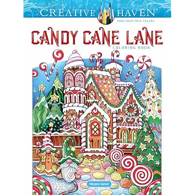 Creative Haven Candy Cane Lane Coloring Book