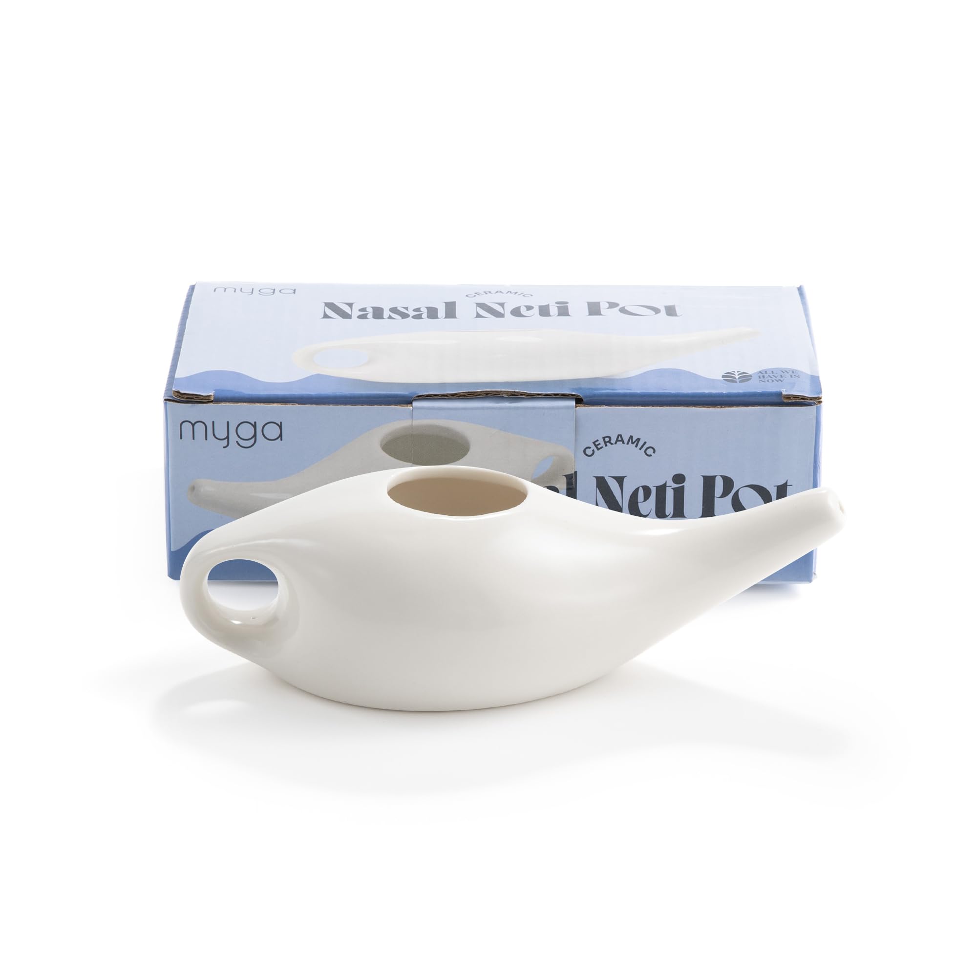 RY1186 Ceramic Nasal Neti Pot, Neti-Pot Sinus Rinse Pot for Nasal Flushing, Detox, Sinus Relief, Nasal Rinse, Jal Neti Natural Nasal Decongesting