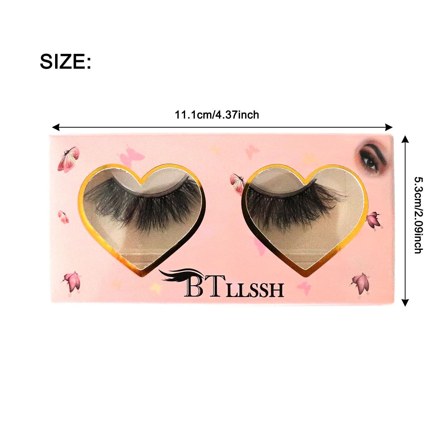 Reusable Faux Mink False Eyelashes with Soft Synthetic Fibers