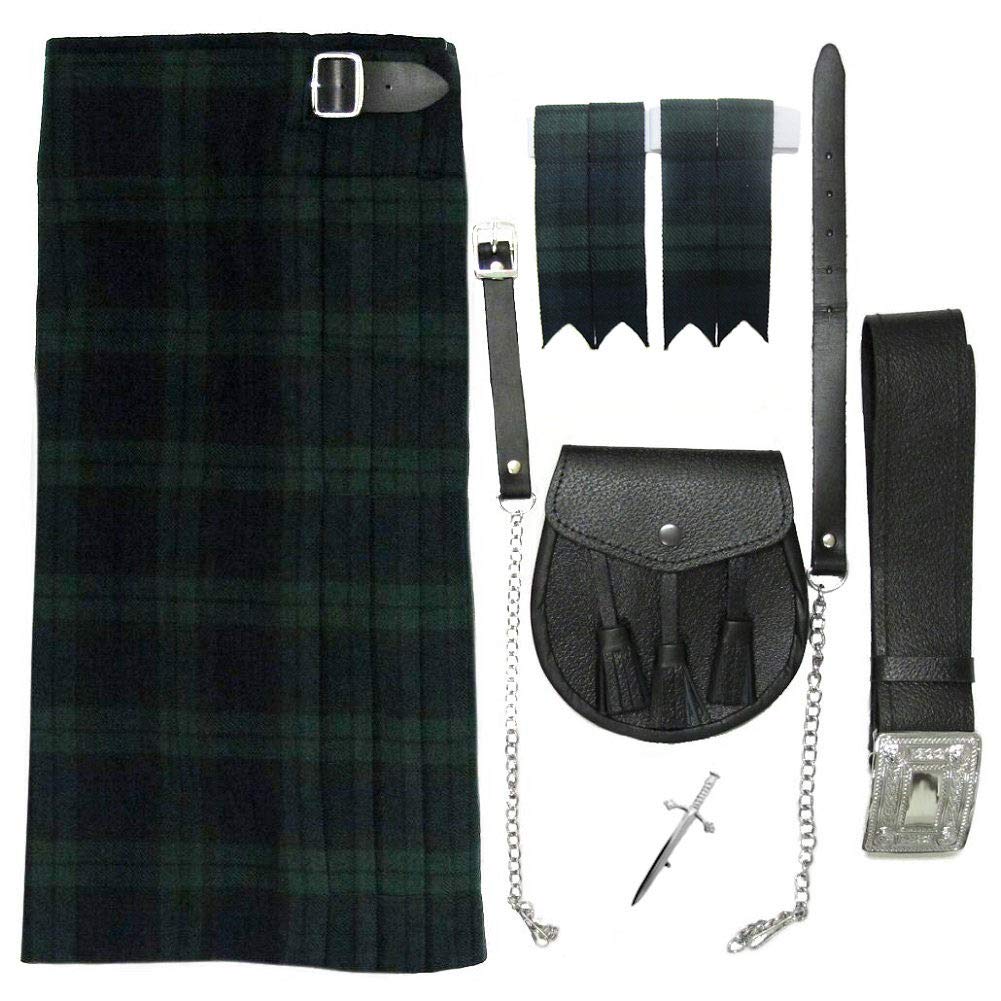 Tartanista Men's Black Watch 5-Piece Kilt Outfit 42"