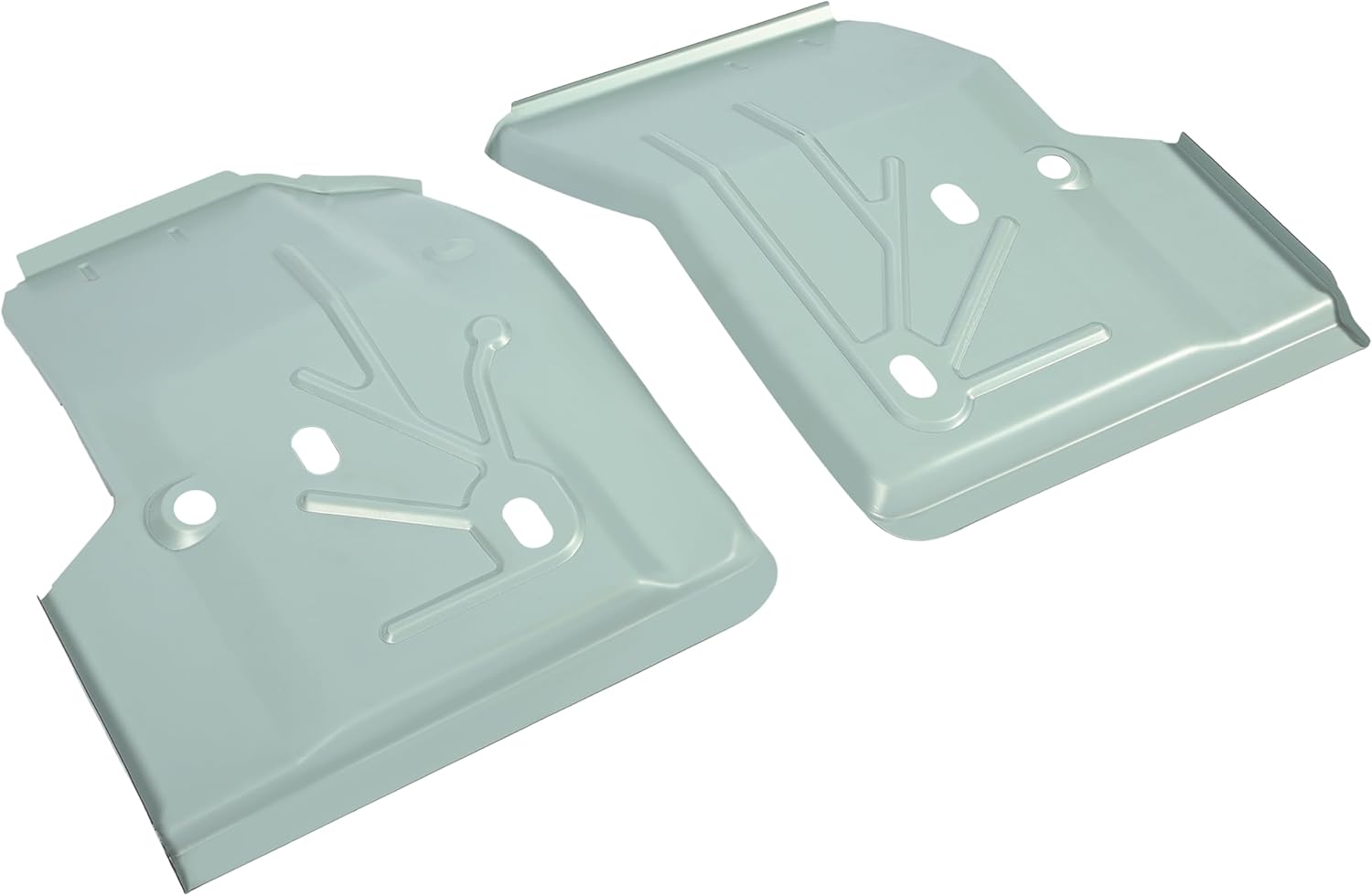 ECOTRIC Front Left & Right Floor Pan Pair Compatible with 1997-2006 Jeep TJ Wrangler Driver & Passenger Side New - Silver