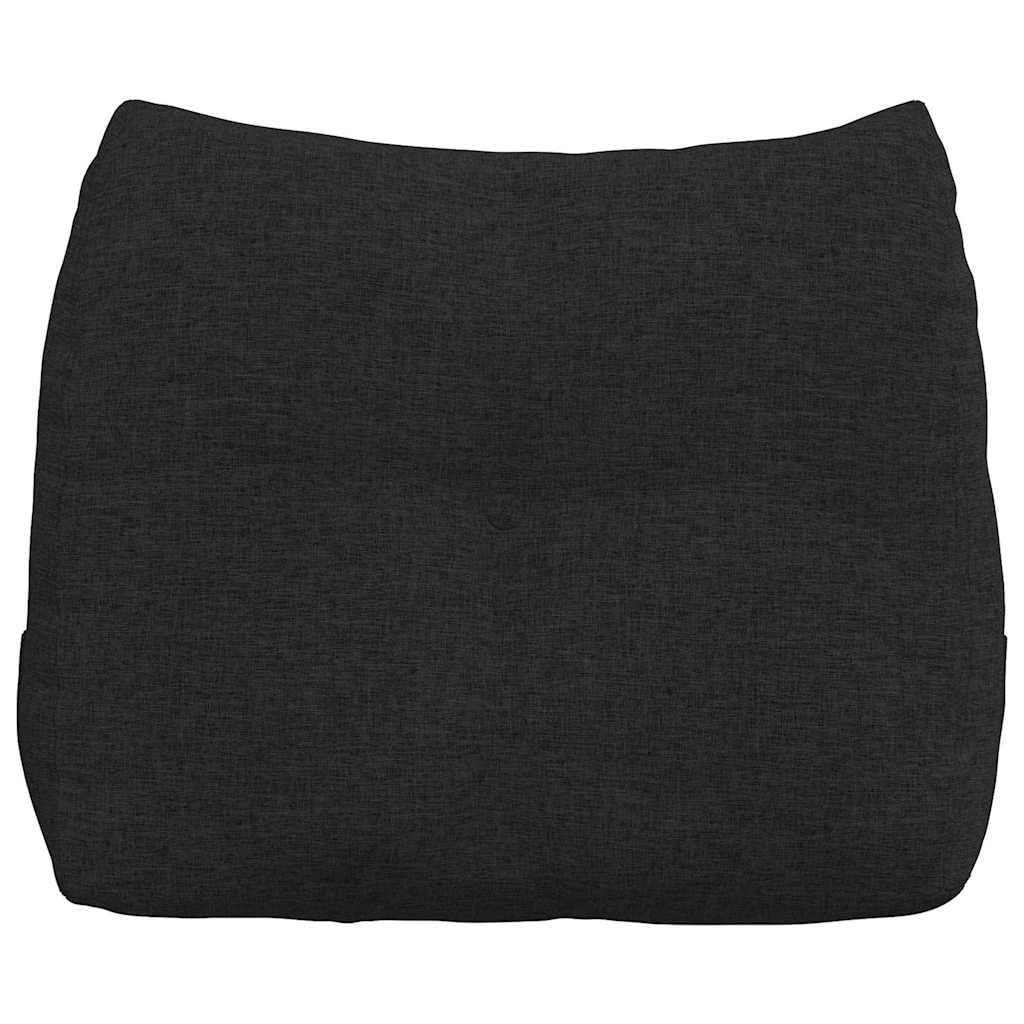 Cuscino per la schiena nero 60 x 24 x 50 cm