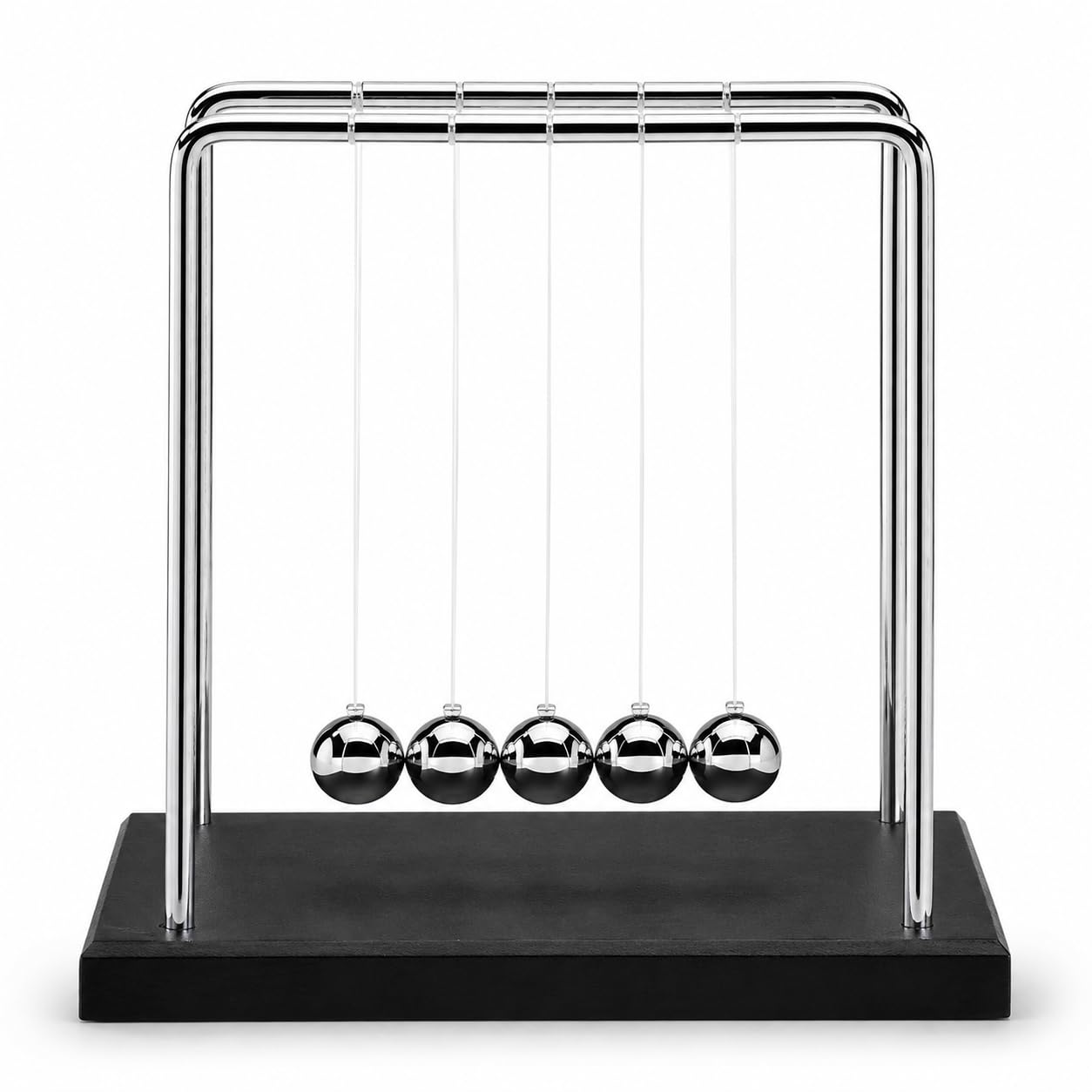 Newton's Cradle Balance Balls Desk Toy, Metal Kinetic Energy Pendulum, Executive Office Desk Decor, Stress Relief Educational Science Toy for Home, Office, Study & Classroom-image-43