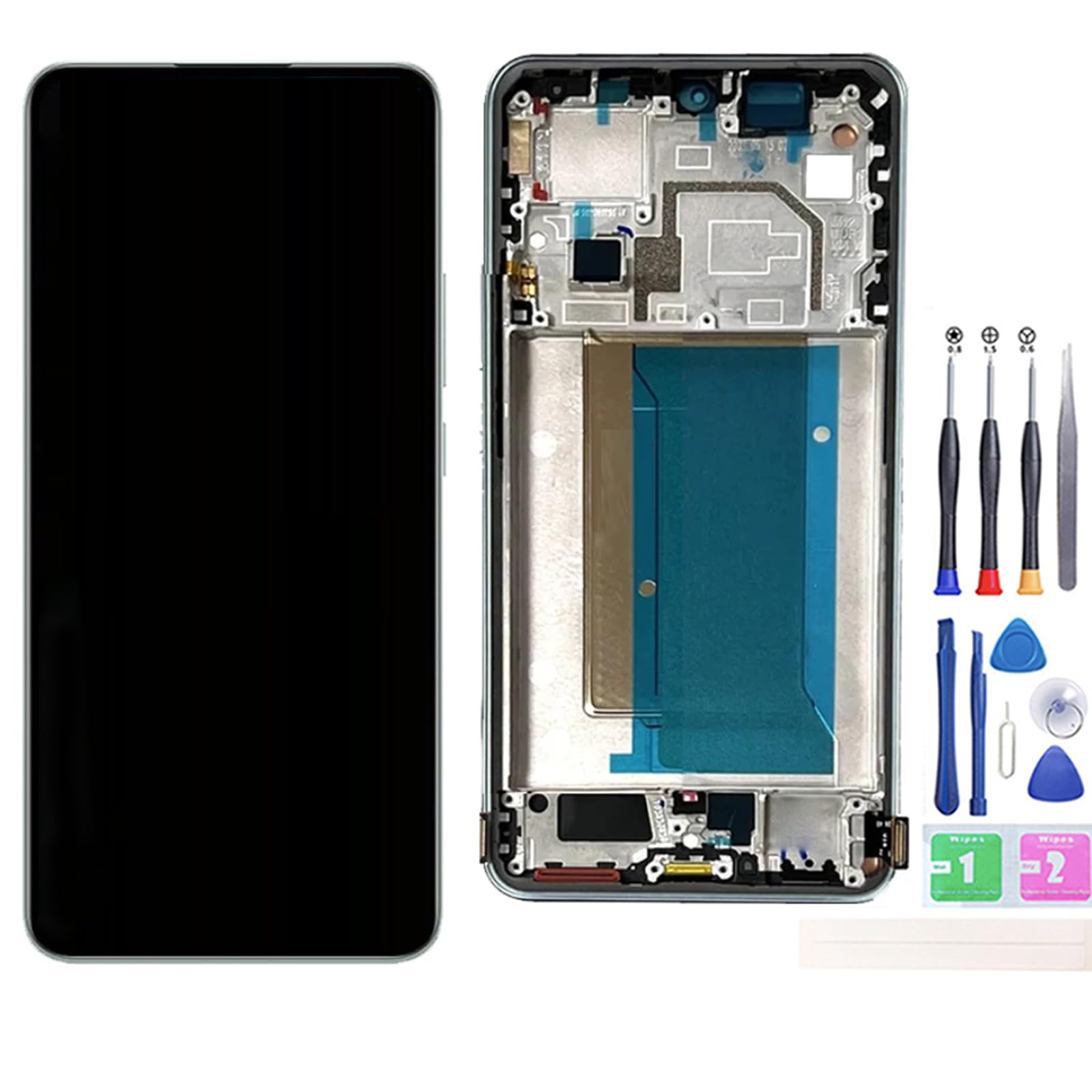 Jinyan LCD-Bildschirm für Xiao-mi 13T / Mi 13T Pro LCD Display Außen Glas Touch Screen Digitizer Full Assembly Ersatz(Schwarzer Rahmen)