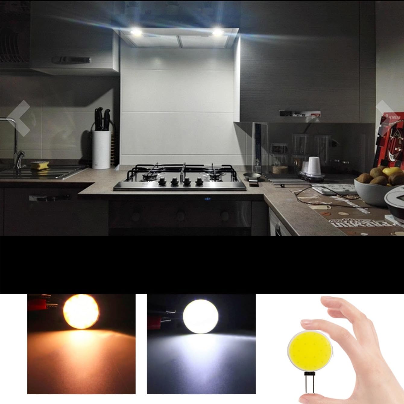 8 sztuk G4 LED 12V 2-pinowy Cob Bead Display Cabinet Lighting Crystal Light (12V 18LED 5W/Ciepła biel 2700K)