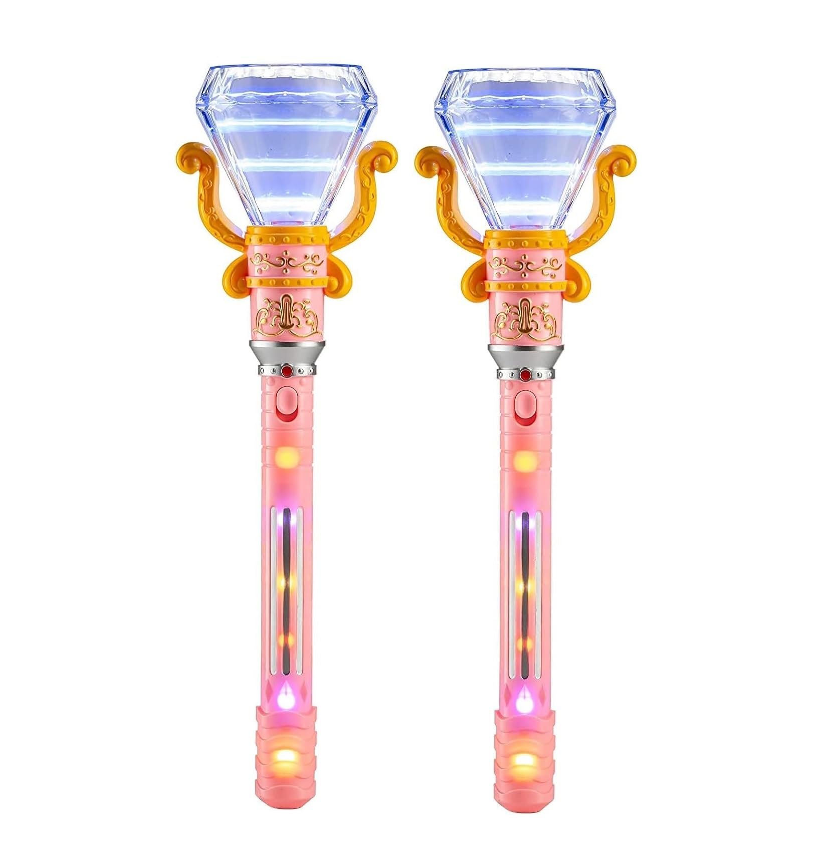 【crazyforWAN】Fairy Princess Amazon.com: LED Light-Up Magical Princess Spinning Diamond Pink