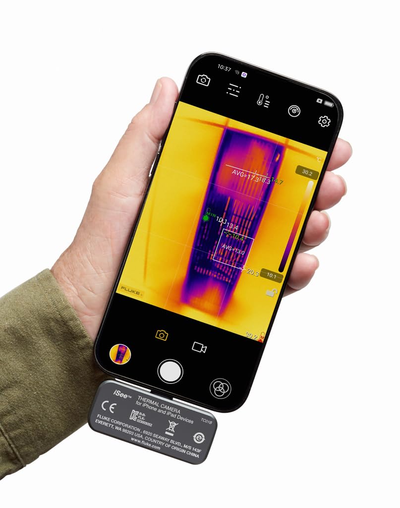 Fluke iSee™ - Telecamera termica mobile TC01A per Android, 9 Hz