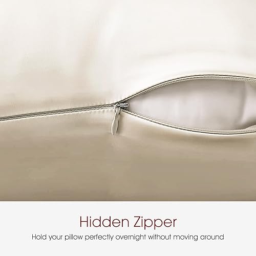 Miniatura 4 de Juego de 2 fundas de almohada de seda 100% de tamaño estándar, fundas de almohada de seda de morera para cabello y piel, juego de 2, seda de la más