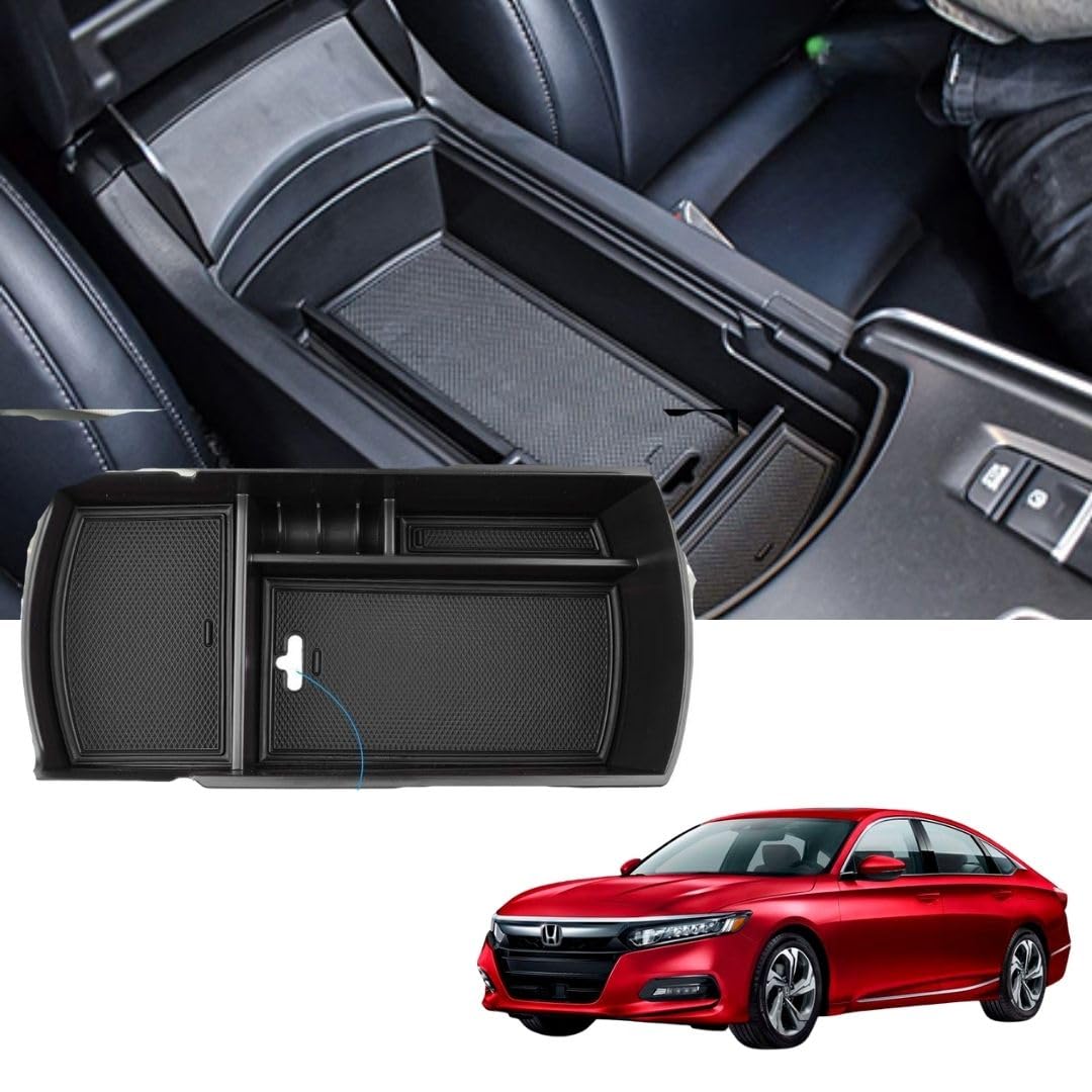 TRX AUTO Center Console Organizer For Honda Accord 2021 2022 2023 | Center Armrest Storage Box Organizer Tray | Honda Accord Accessories |