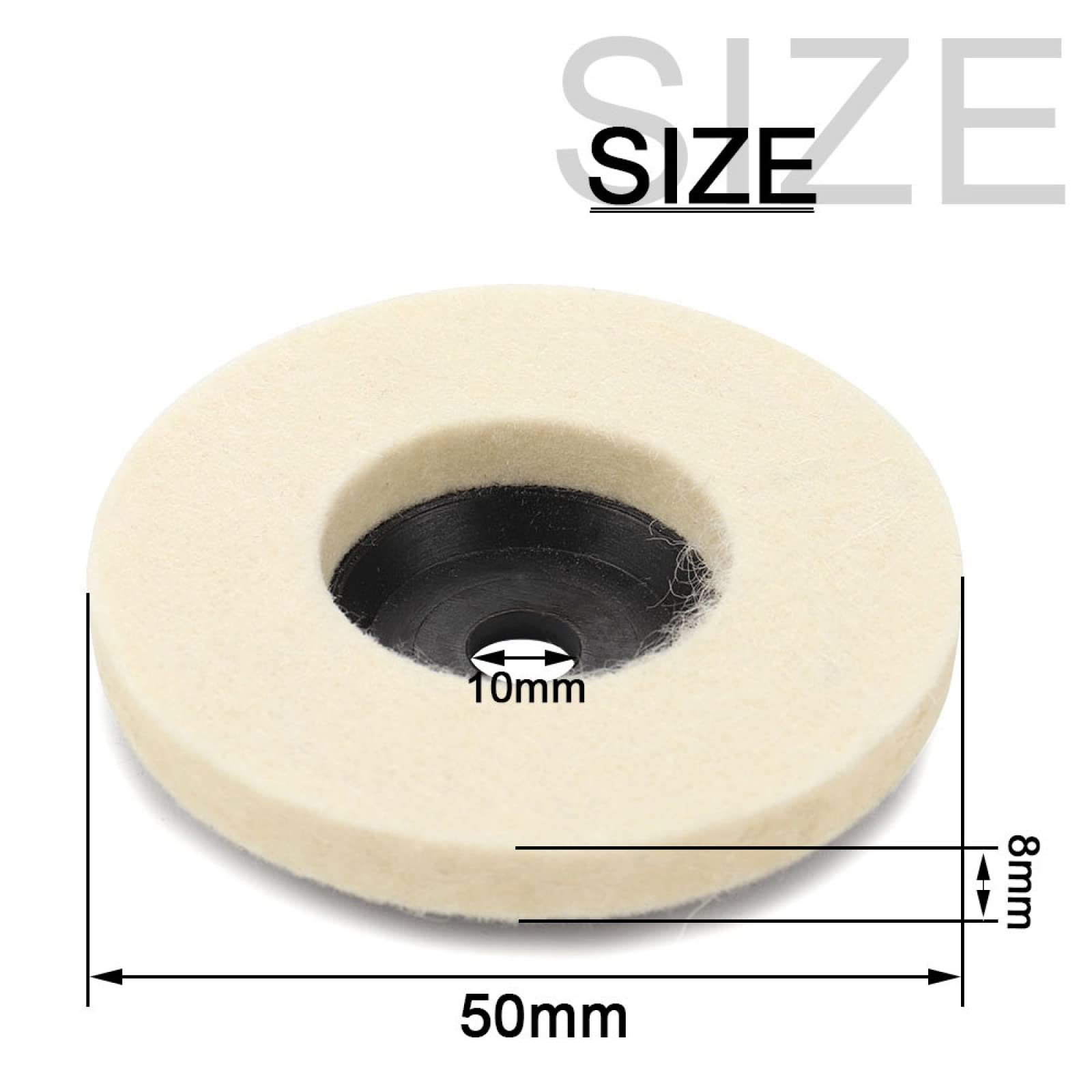 50 mm/75 mm wełniane koła polerskie, podkładki polerskie, szlifierka kątowa, filcowa tarcza polerska, do metalu, marmuru, szkła, ceramiki, 10 szt., 5 cm