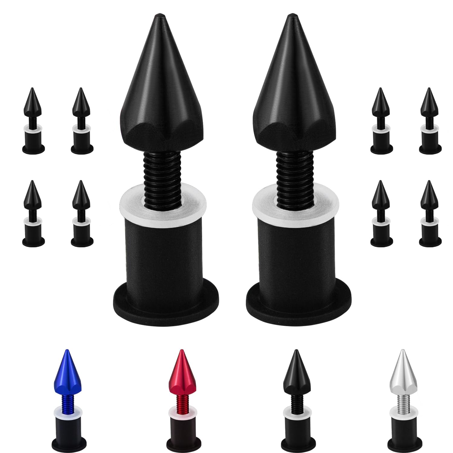 Amavoler 10 PCS M5 Motorcycle Windscreen Bolts Screws Kit,Universal Motorcycle CNC Windshield Windscreen Bolt Screw,Works on OEM or Aftermarket