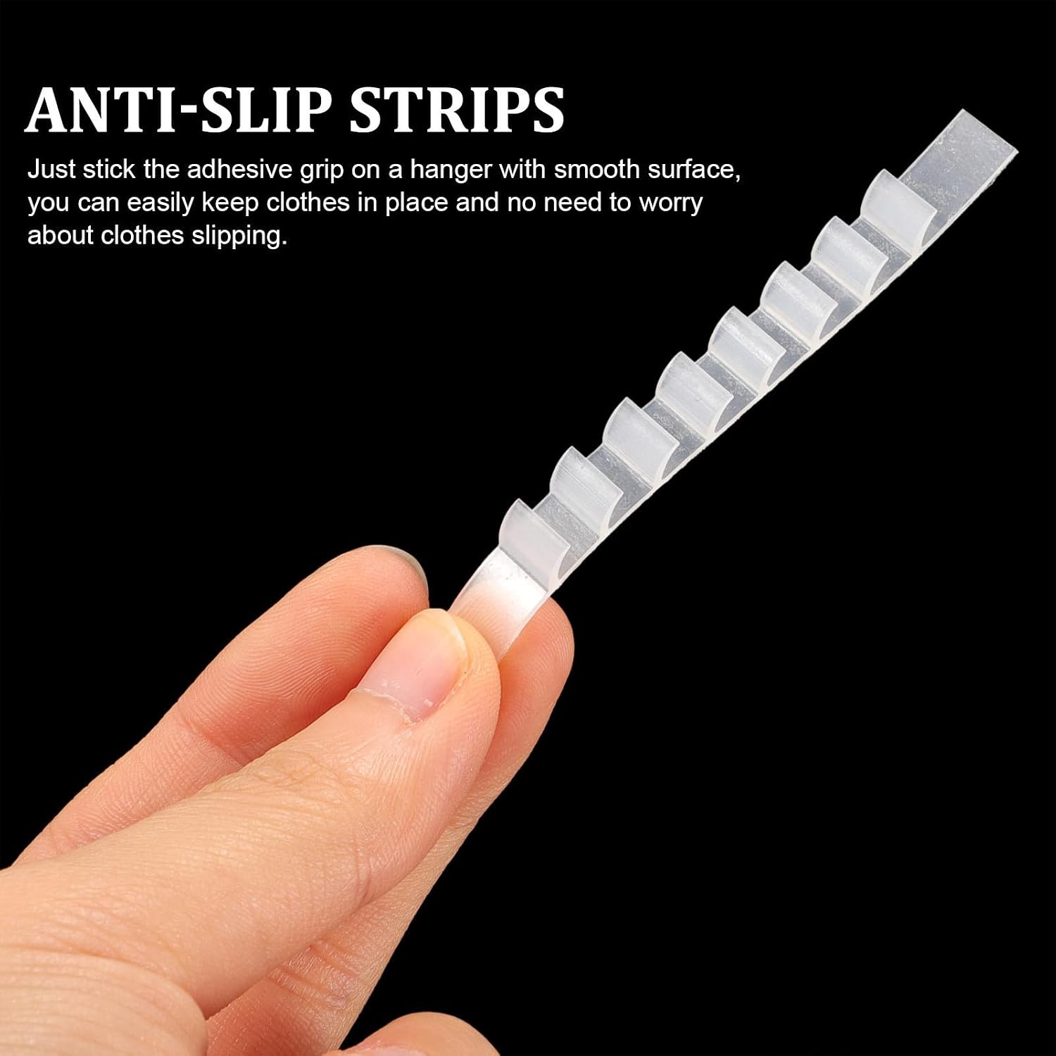100pcs Silicone Clothes Hanger Anti-Slip Strips