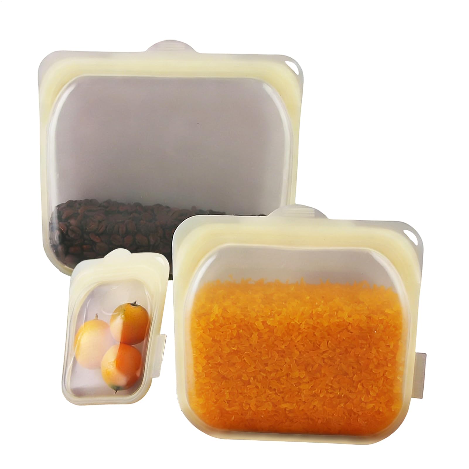 Bolsas Reutilizables para Snacks 3 unidades reutilizables para sándwiches | Apta para Lavavajillas para Preparación de Comidas, Almuerzo, Viaje, , Carne, Queso, Verduras, Fruta