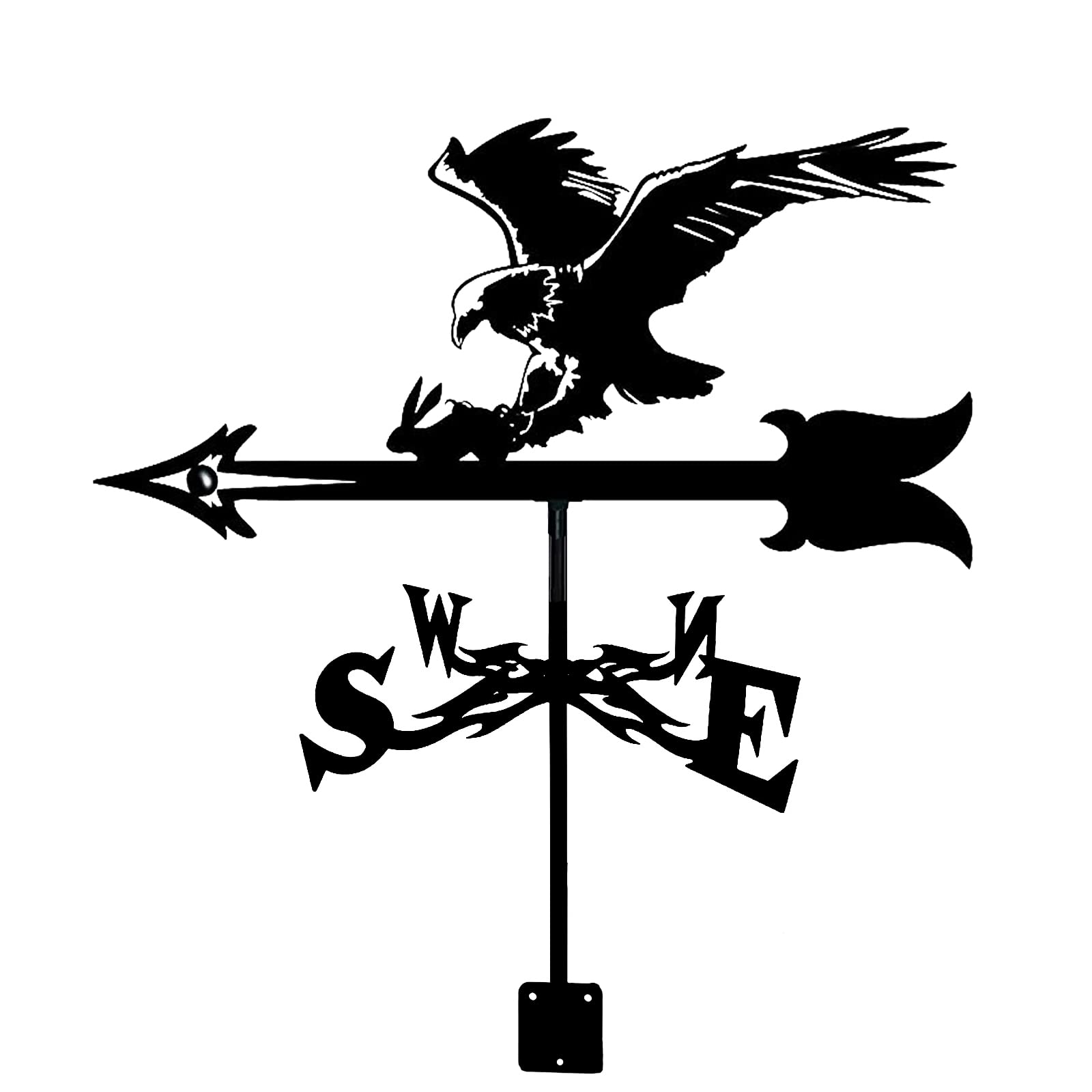 WIQUYBML Sailboat Eagle Puck Weathervane, Weather Vane Wind Direction Indicator Weathercock for Outdoor Garden Roof Paddock Decoratio