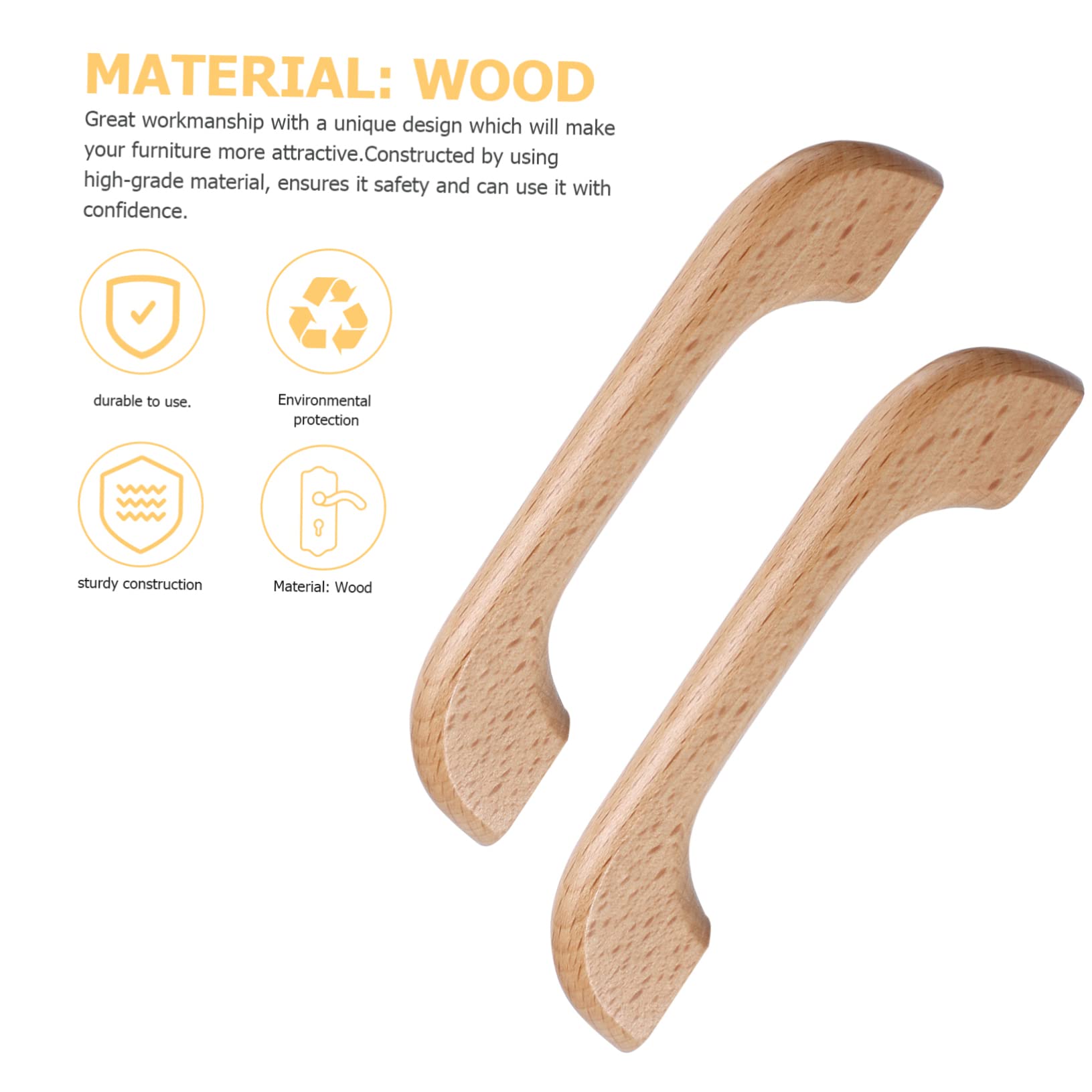 ORFOFE 6 Pomelli per Mobili in Legno, Interasse 96mm, Marrone, Facili da Installare, per Cassetti e Credenze, Stile Rustico
