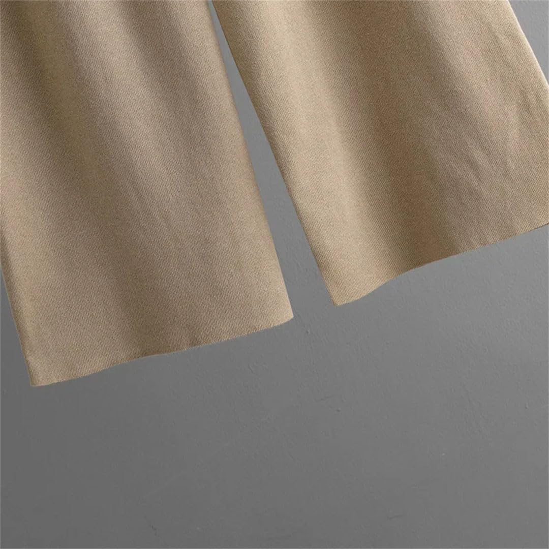 Maglione da donna con scollo a V Set di due pezzi Pullover Top allentati Abiti Chic Baggy Pantaloni della tuta a vita alta Vestito coreano