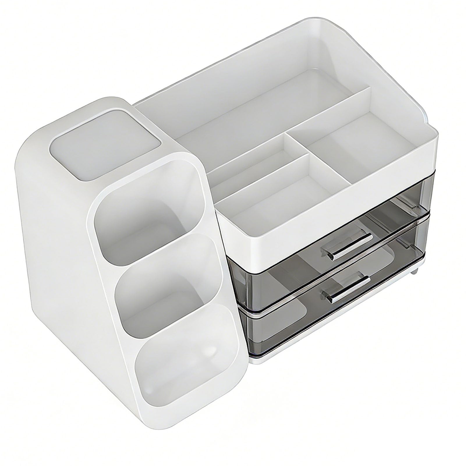 Focket Organizer per Trucco con Cassetti, Cassetti Trasparenti Scomparti Multipli Vetrina per Cosmetici in Plastica, Organizer per Cura della Pelle con Piedini Antiscivolo per Piano di Lavoro del