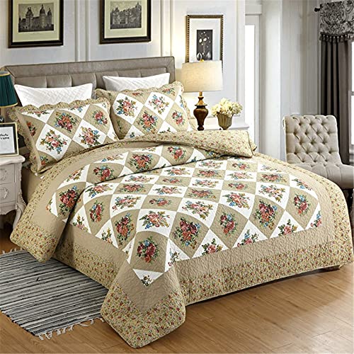 Parure de lit matelassée patchwork douceur florale pour nuits sereines
