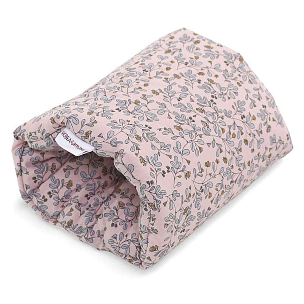 HOBEA-Germany Ministillkissen Arm-Stillkissen kleines Stillkissen für unterwegs Stillmuff Reisestillkissen in verschiedenen Designs, Modell: Blumenranken rosa