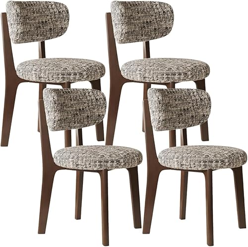 Miniatura 43 de YVYKFZD Sillas de comedor de madera maciza, juego de sillas de comedor sin brazos, sillas de cocina tapizadas, silla de sala de estar con funda de