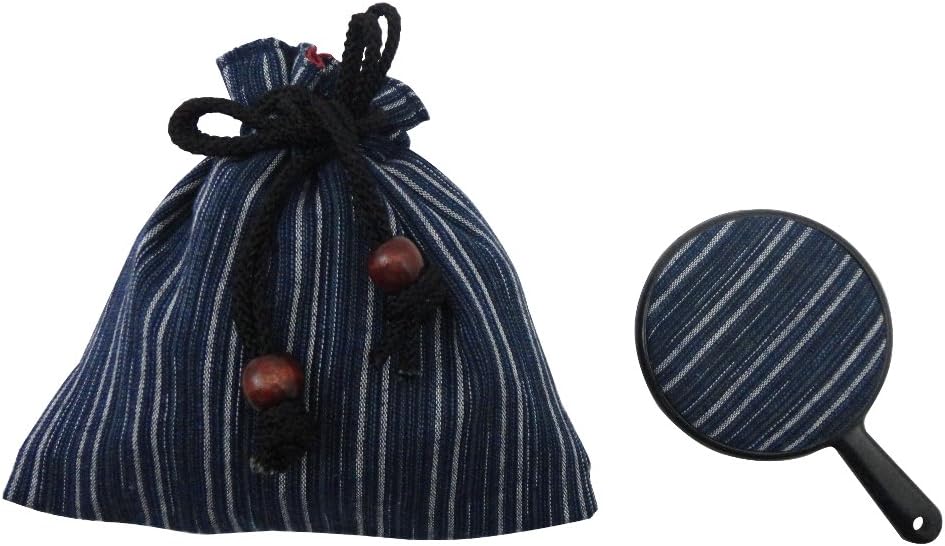 Drawstring Pouch and Handy Mirror(shijira design)