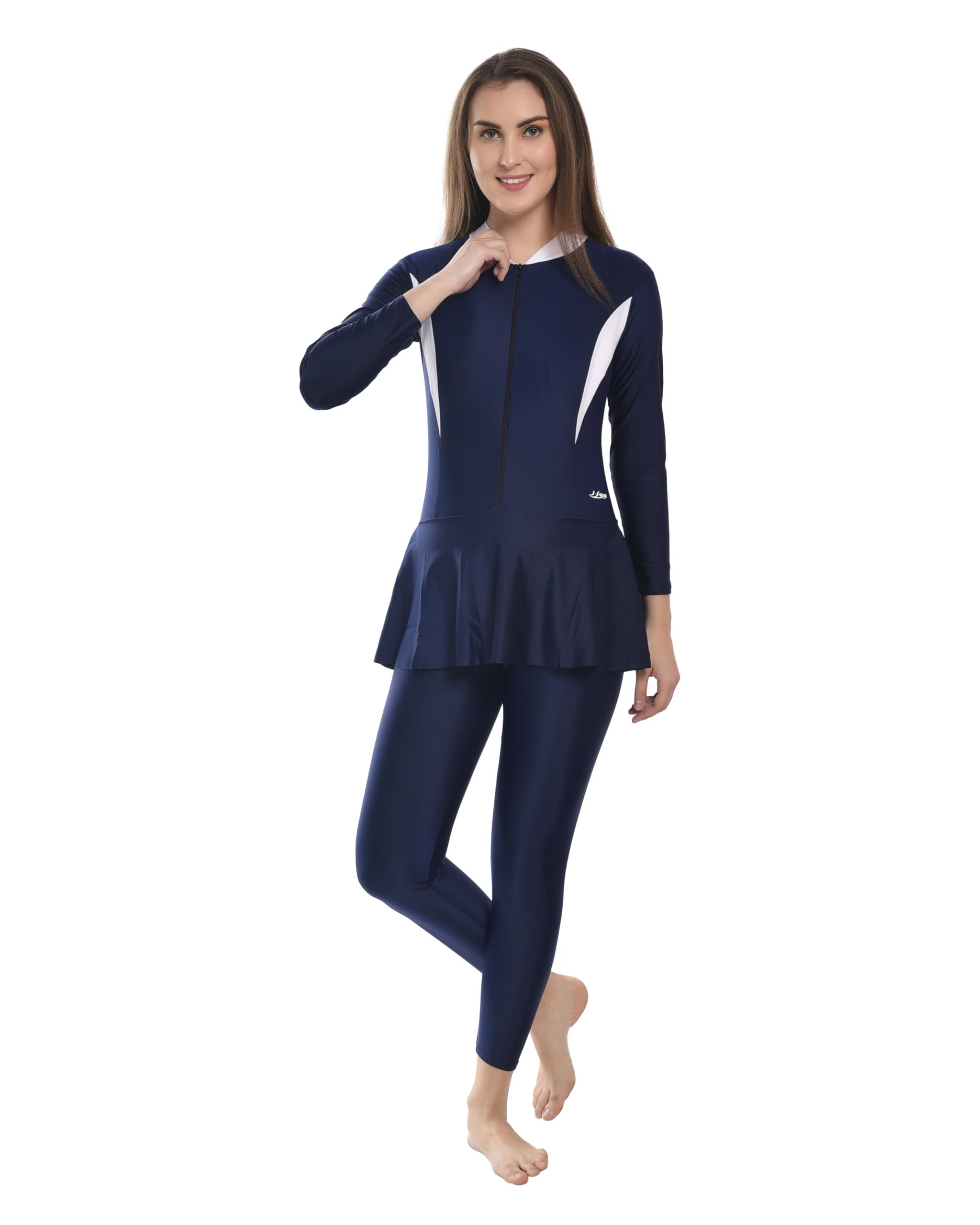I-Swim Swimming Costume for Womens & Girl's | Size: 2 Extra Large | Material: High GSM Polyester Spandex Fabric | Stretchable Swimwear | Breathable Fabric & Hypoallergenic | Color: Blue