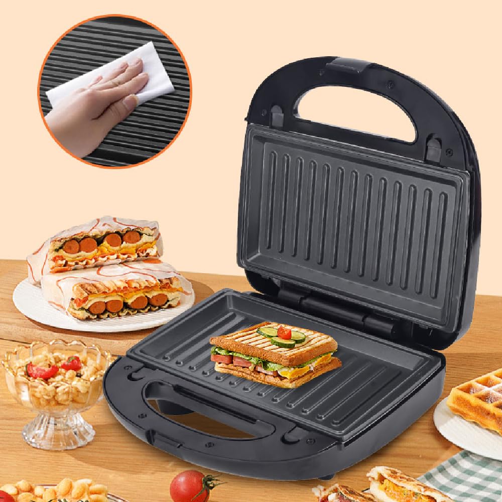 SOKANY 6-in-1 Multifunctional Device - Sandwich Maker, Waffle Iron, Contact Grill, Donut Maker, Oreschki, Mini Cake Mould, Non-Stick Coating, Double-Sided Baking, Automatic Temperature Control