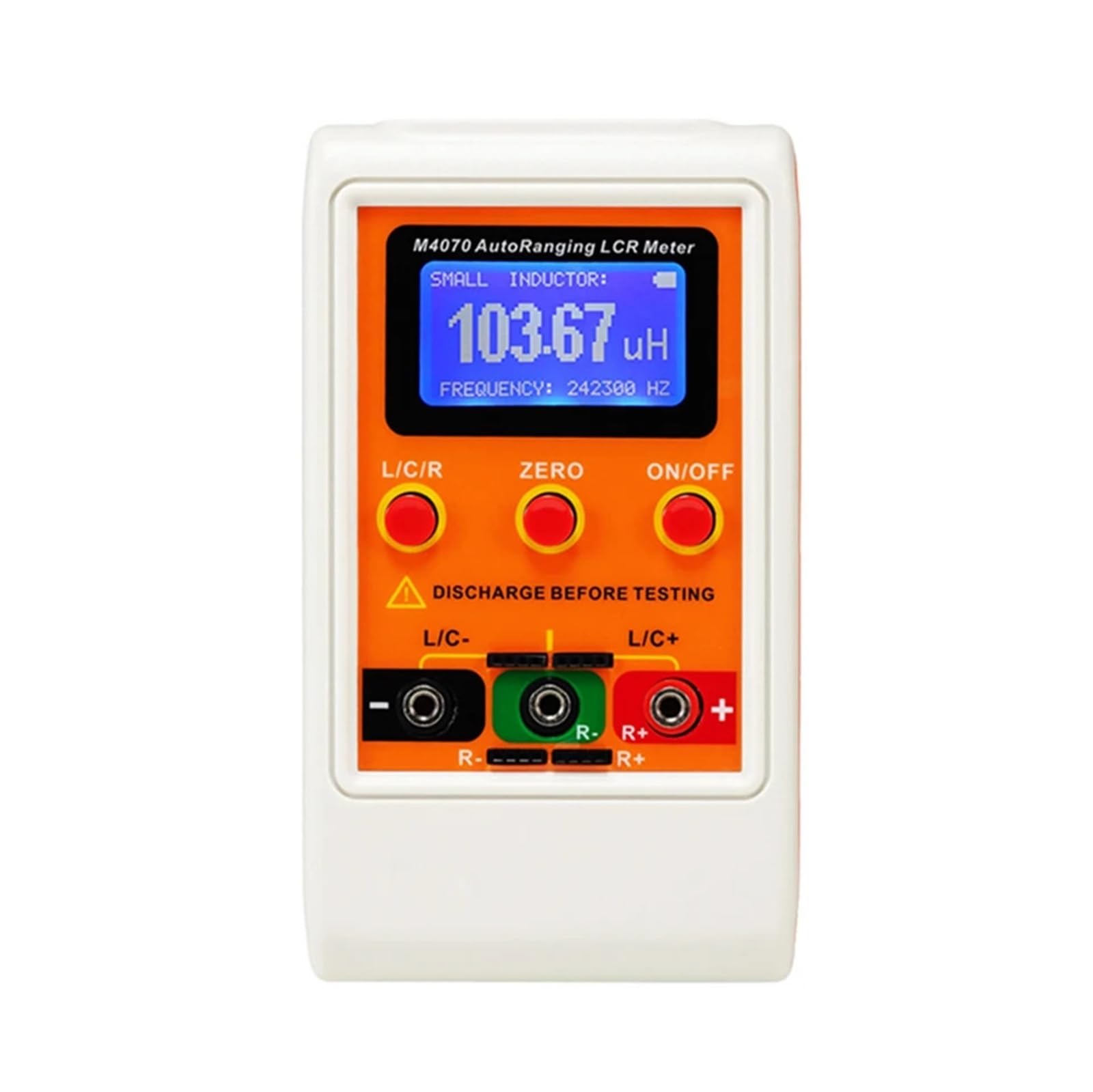 Medidor LCR Medidor de puente LCR de rango automático, LCD, recargable, medidor de capacitancia e inductancia digital, rango amplio, 100 h, 100 mF, 20 MR, M4070(M4070)