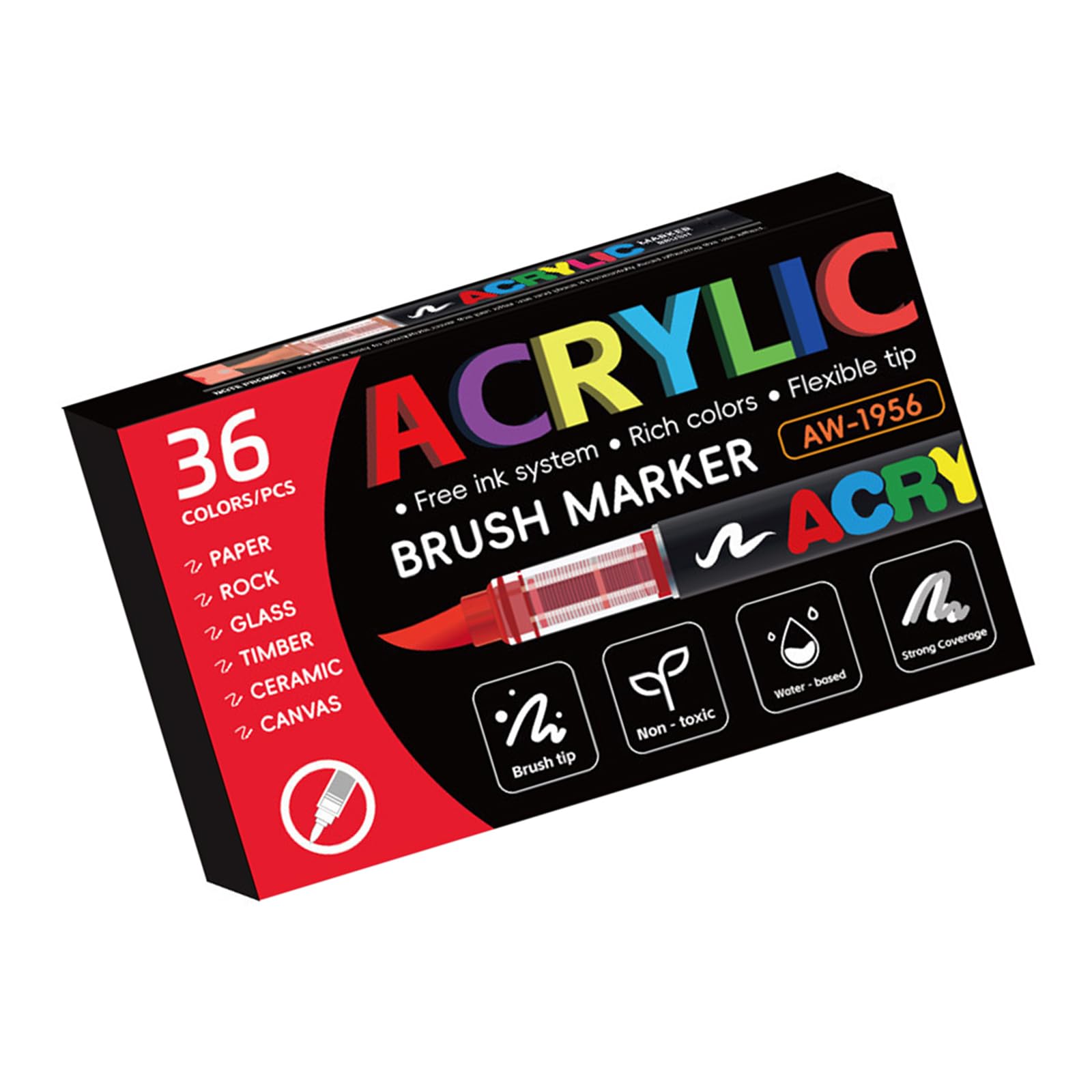Farbmarker mit weicher Pinselspitze Ausmalen von, 36 colors