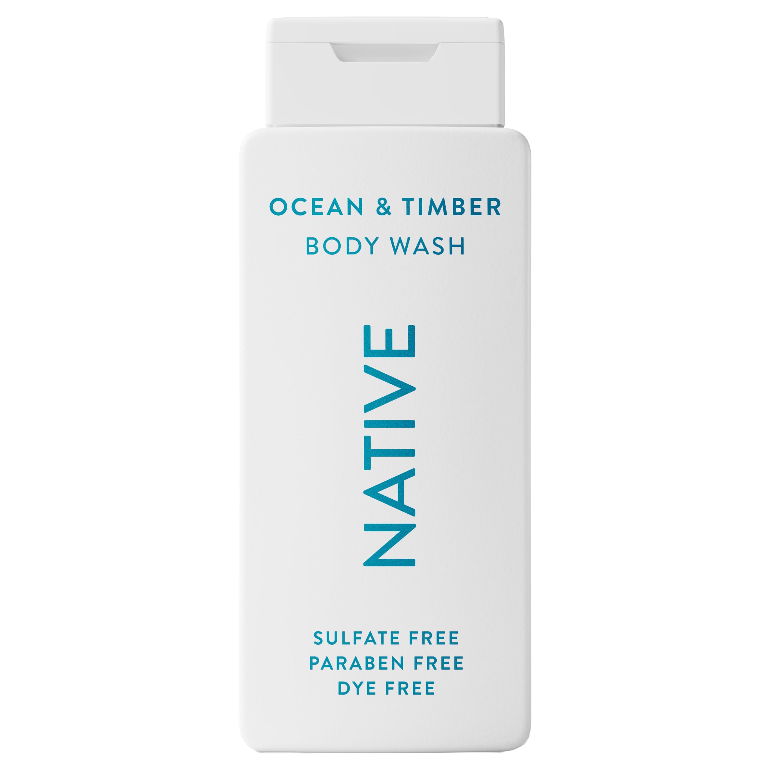 Native Body Wash Contains Naturally Derived Ingredients | For Women & Men, Sulfate, Paraben, & Dye Free Leaving Skin Soft and Hydrating | Ocean & Timber 18 oz