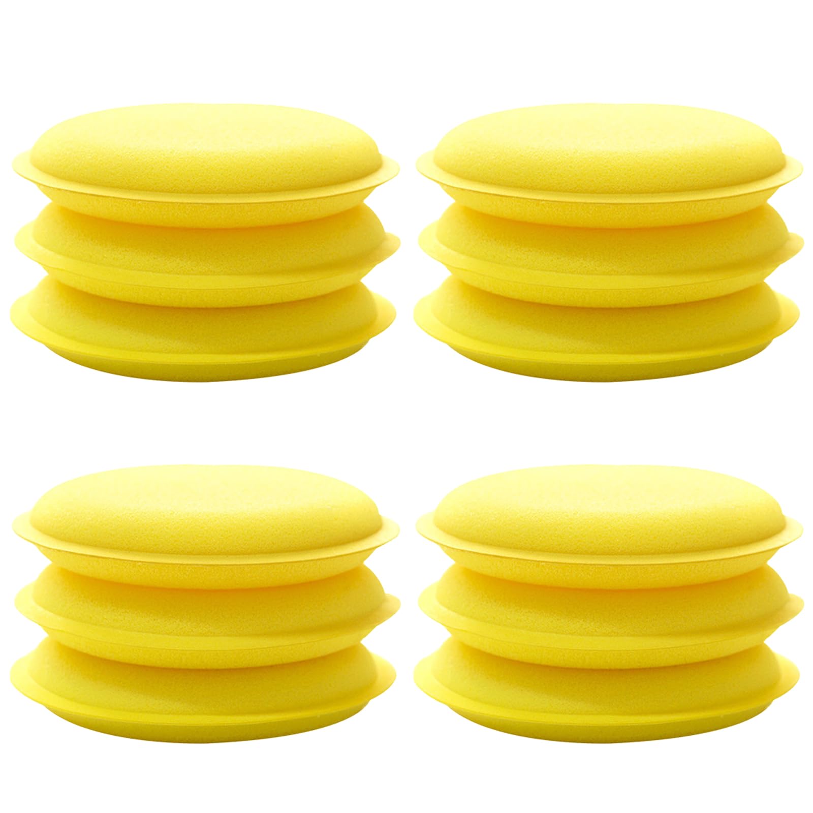 12Pcs Car Round Waxing Polish Wax Foam Sponge Applicator Pads 10cm Cleaning Sponge Clean Washer Washing Tool Car Clean Cleaning Tools