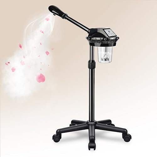 Vaporizador facial profesional, vaporizador facial ajustable altura y ángulo, más vapor, atomizador humidificador facial de niebla caliente para spa