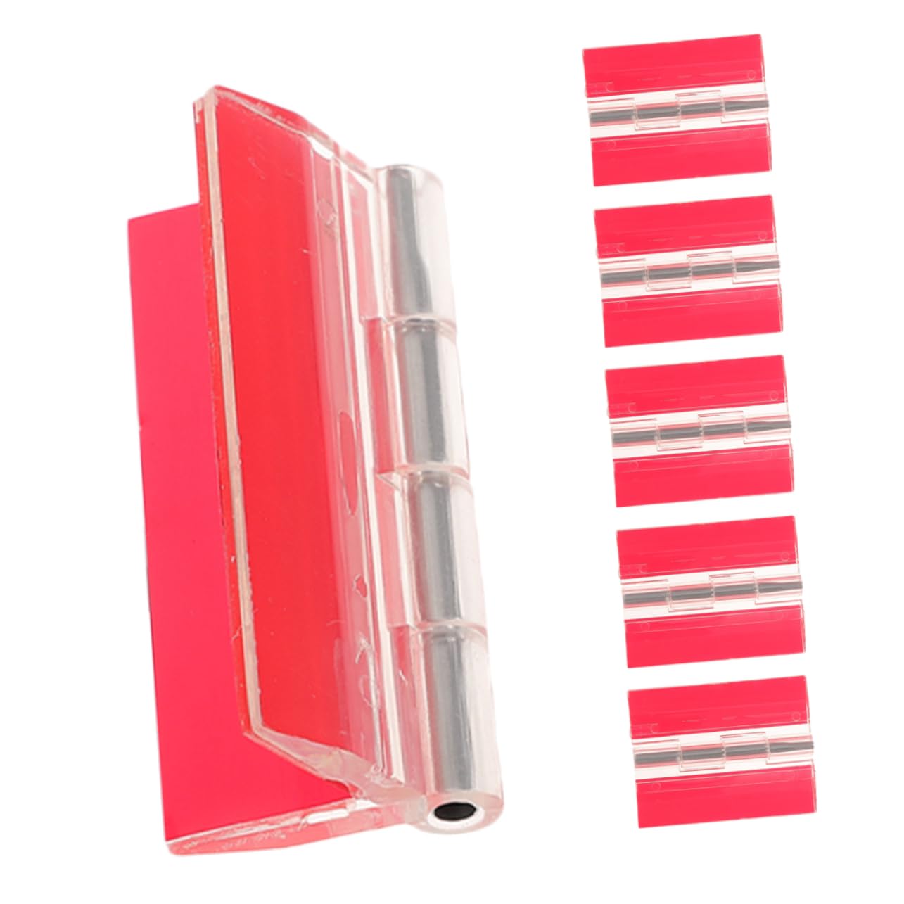 SHINEOFI 4 Set Cerniera Autoadesiva Cerniere Montato Adesivo Numero Rimovibile Minuscolo Bagno Cucina Cerniera Del Tavolo Continua Acciaio Inossidabile 6 Pezzi * 4