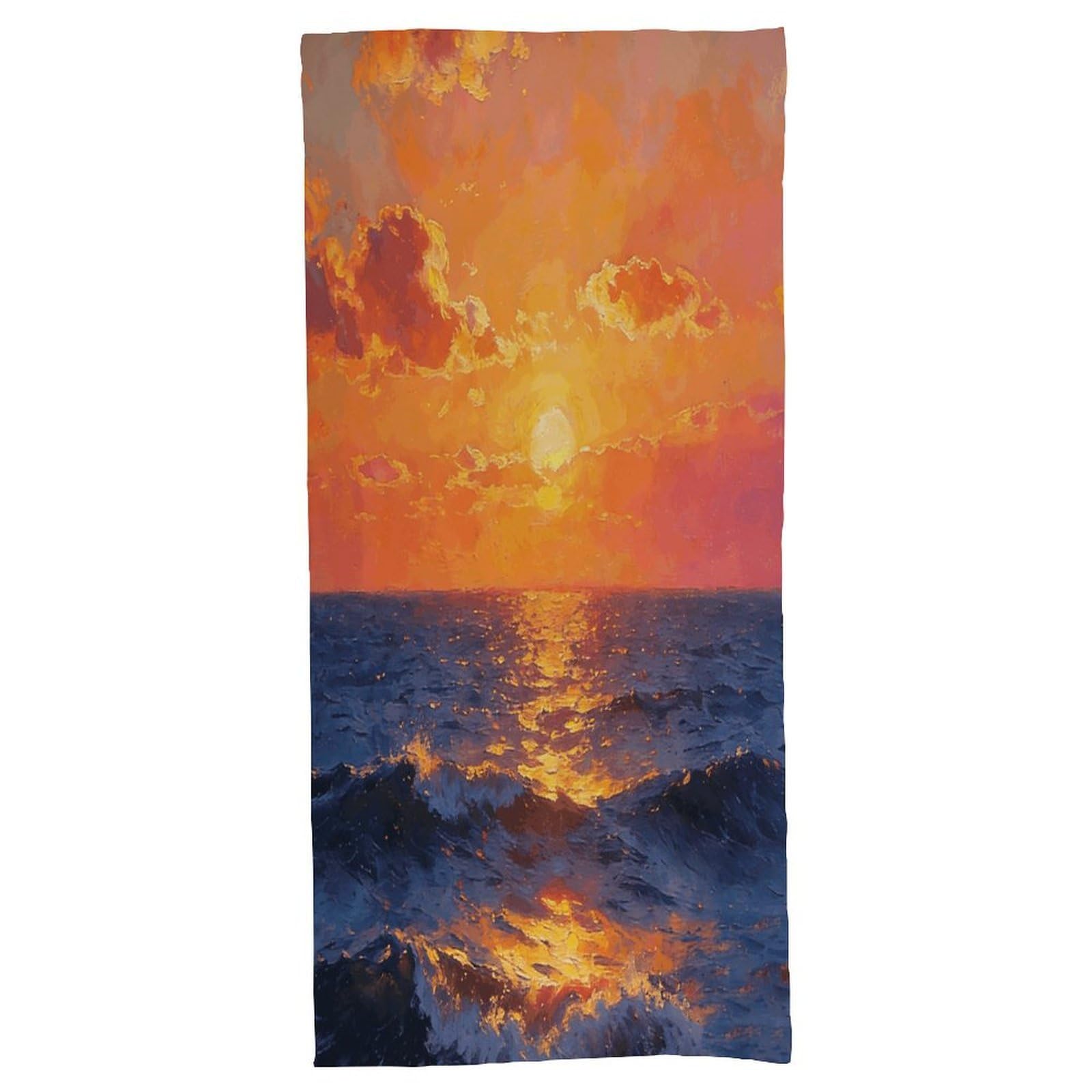 Fodpand Style Oceanic Sunset Bath Towel, Highly Absorbent & Quick Drying Beach Towel, Compact & Lightweight Pool Towel For Bathroom, Beach, Pool, Gym, Spa, And Hotel Use