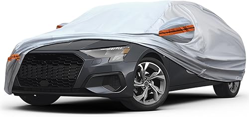 KEYOOG La funda completa de 6 capas para automóvil es impermeable para todo tipo de clima, universal en todas las estaciones, prevención de nieve,