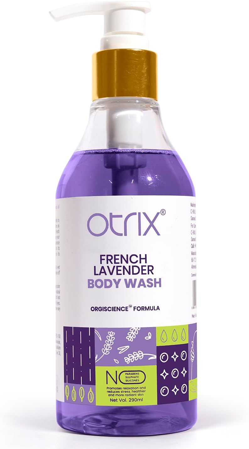 - Otrix French Lavender Body Wash – Deep Cleansing Fragrance Shower Gel for Men & Women - Moisturising & Hydrating Bodywash Cleanser - Liquid Soap for Bath - Sulfate & Paraben Free – 290ml