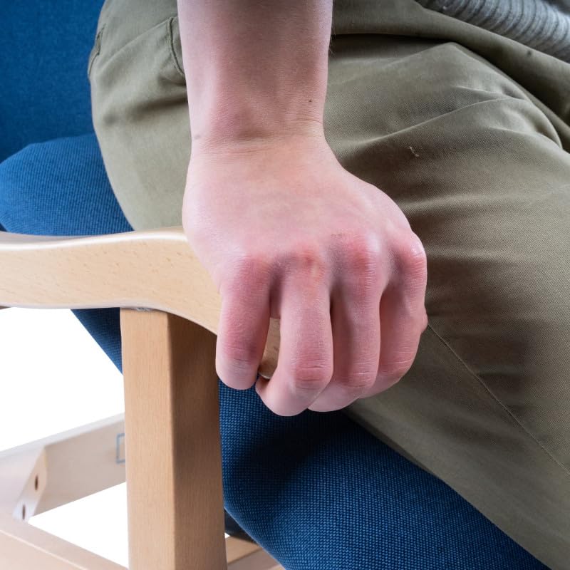 APLOS Chaise d'aide à la levée Suzanne, Bascule Automatique réglable, Chaise Ergonomique collectivité pour Seniors et Personnes à Mobilité Réduite, Tissu Design et résistant
