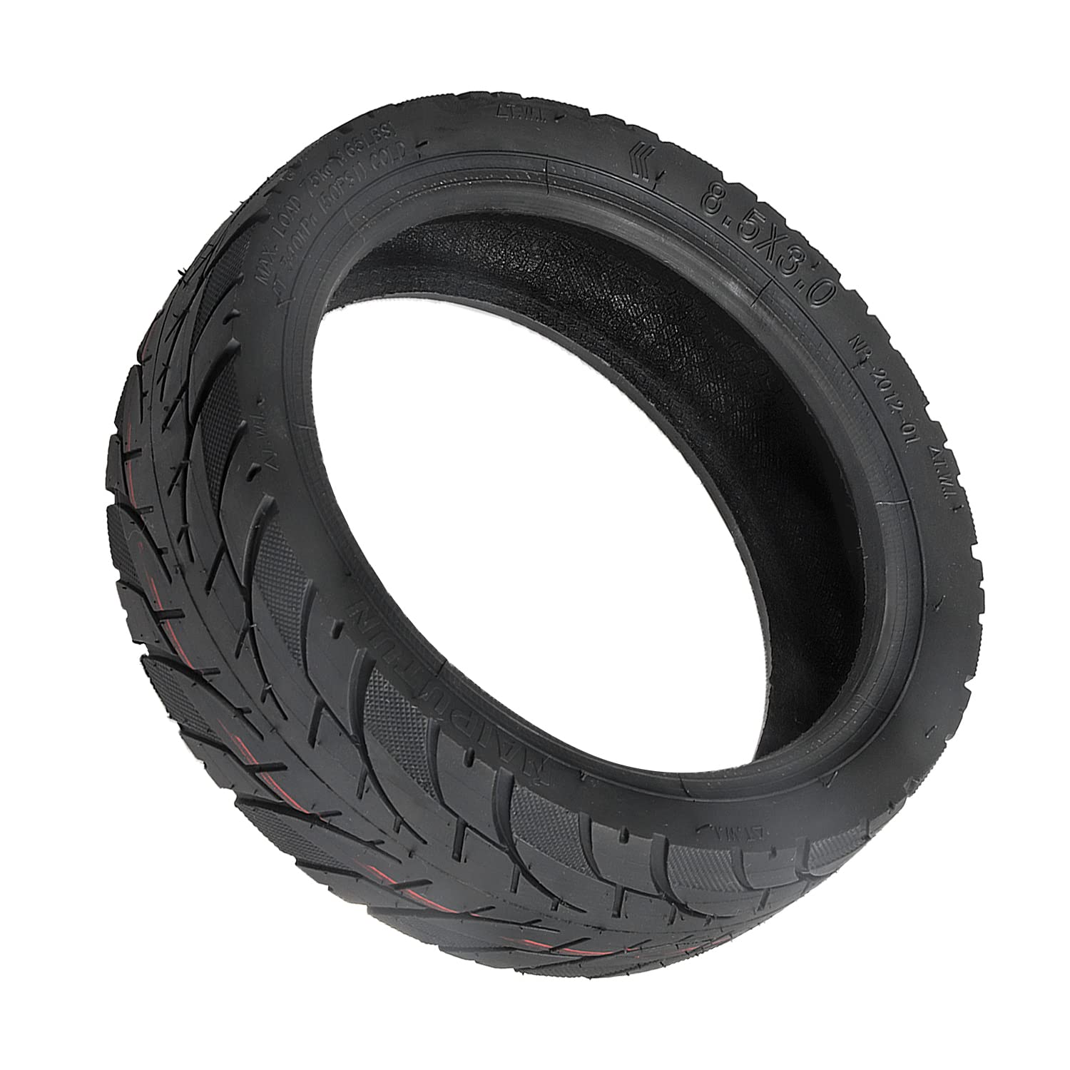 8 1/2 * 3 élargi Pneus Tubeless avec Valve pour Xiaomi M365 Pro Pro2 1S Lite Essential Scooter Trottinette Antidérapant Antidéflagrant Pièces modifiées 8,5 Pouce Pneu de rechange Pneu sous Vide