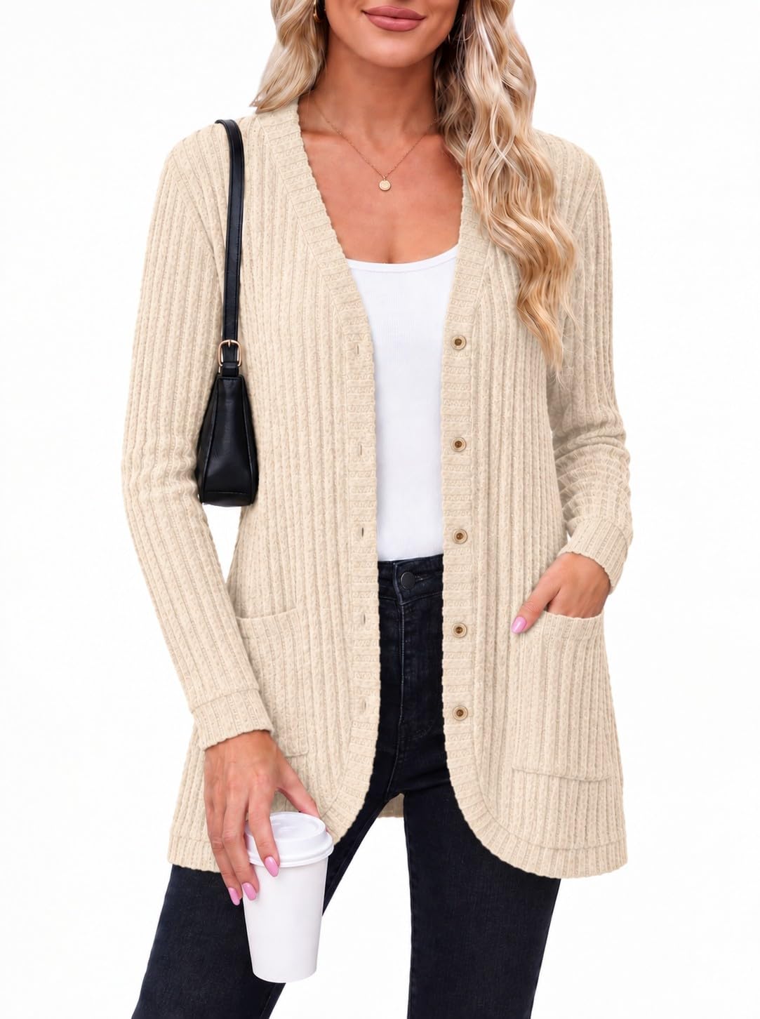 GRECERELLE Womens Cardigan Sweater