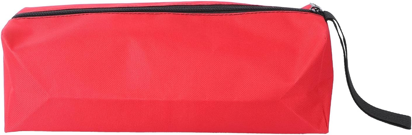 Mipcase Waterproof Tool Bag Organizer Large Red Ironware Pouch Multipurpose Storage Handheld Tool Pouch for Repairmen and Hardware Parts