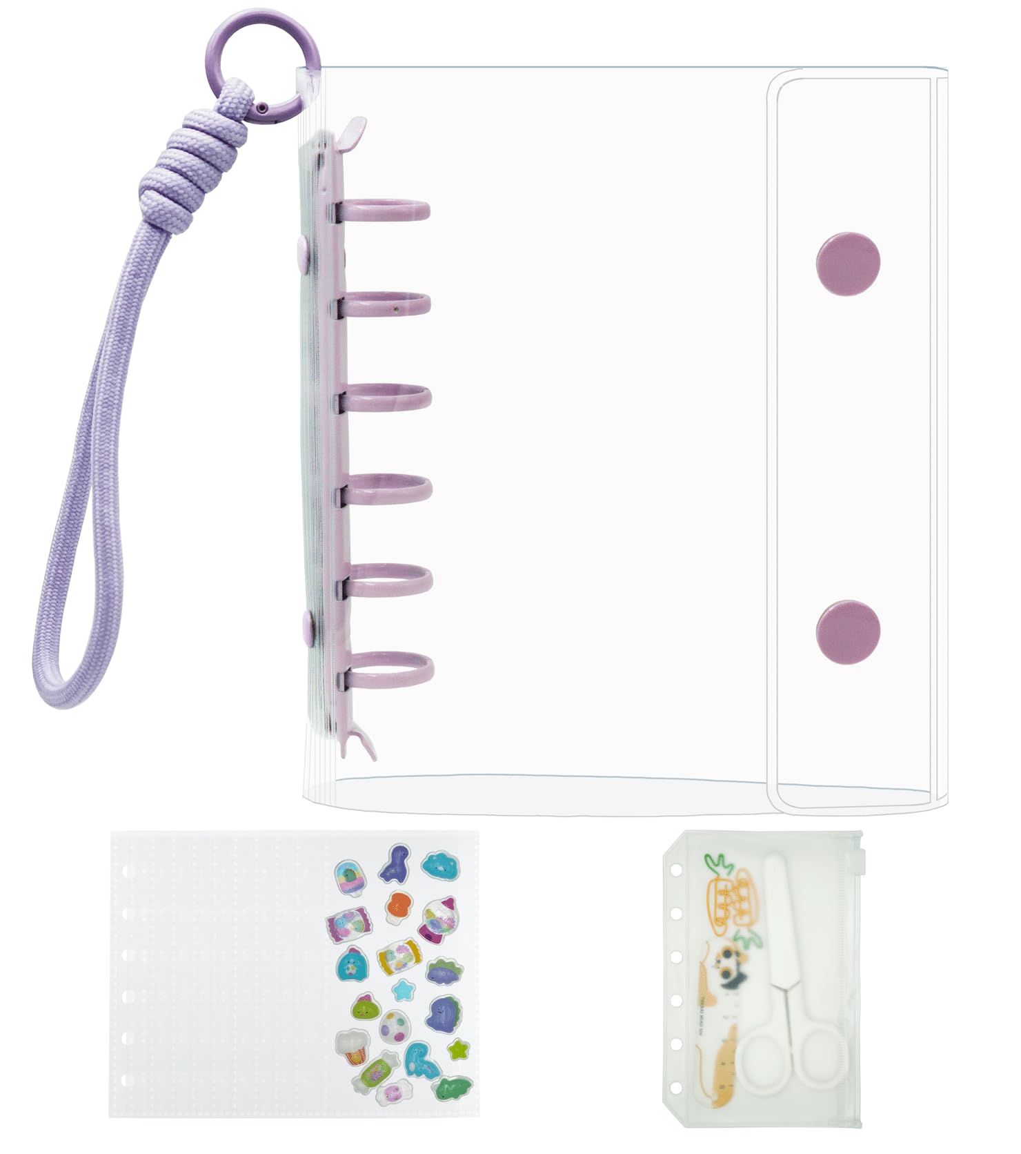 Amazon.co.jp: シール帳 透明 a7 シール帳 はがせる ミニ バインダー