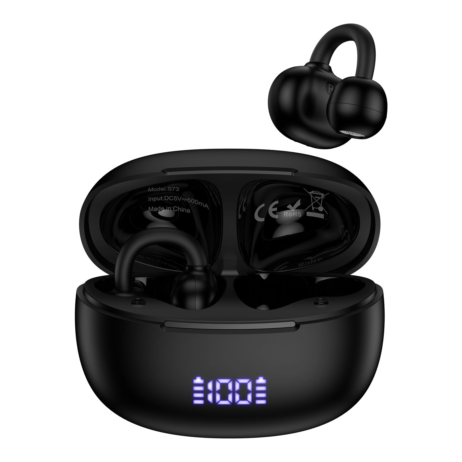 Open Ear Clip-on Samsung Earbuds for Samsung Galaxy S26 Ultra S26 Plus S25 FE S25 Edge S24 A57 A37 A17 A56 A36 A26 A16 A55 A15, Open Ear Bluetooth Headphones Clip On Wireless Earbuds Sport Ear Buds-picture-17