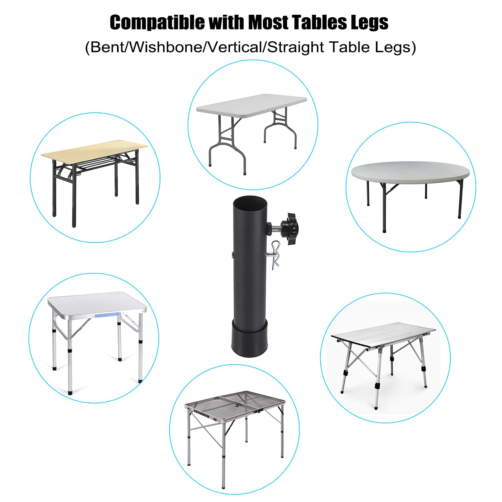 Adjustable Table Legs 4-Pack Heavy Duty Table Leg Extenders ...